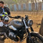 Harshavardhan Rane With His Bike BMW R Nine T Scrambler